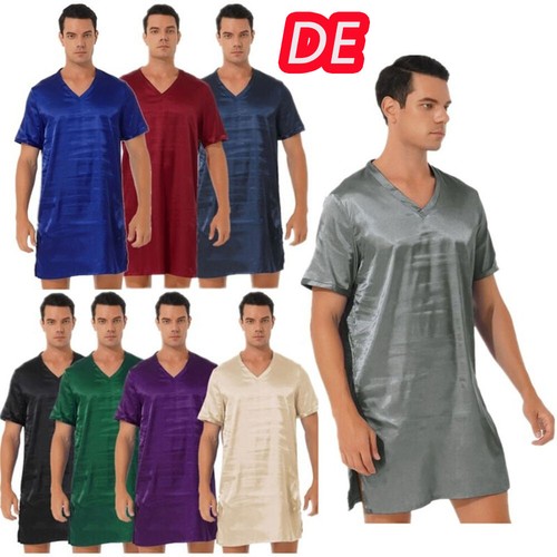 Herren satin nachthemd - satin,
