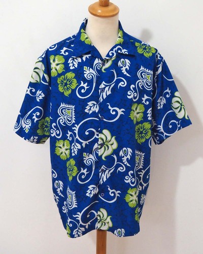 Hawaiihemd blau weiss - xl,