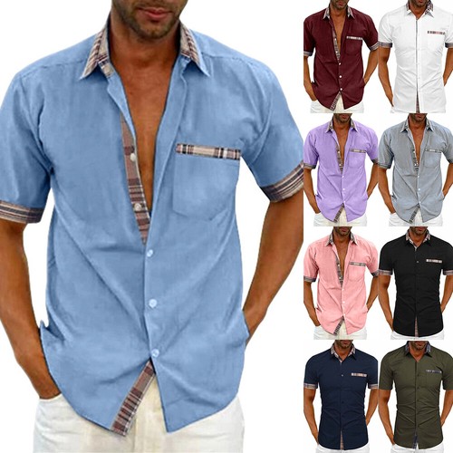 Herren kurzarm blusehemd - kurzarm,