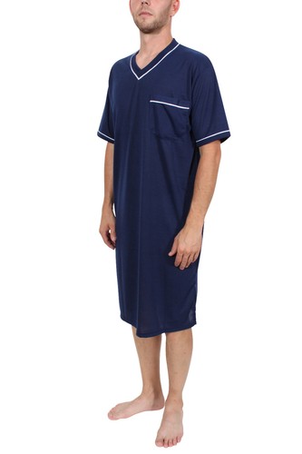 Herrennachthemd kurzarm 100 - herrennachthemd,, kurzarm,