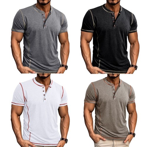 Herren henley shirt mit - herren,