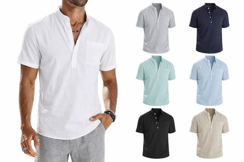 Herren sommer leinenhemd - herren,