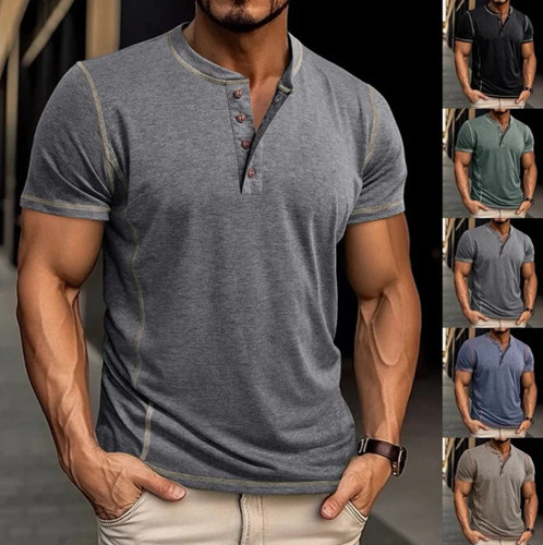 Herren henley shirt mit - herren,