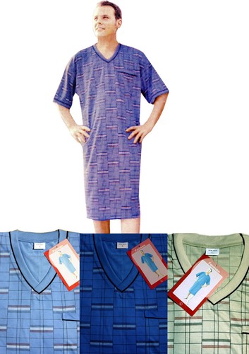 Herren nachthemd kurzarm - nachthemd, 100%